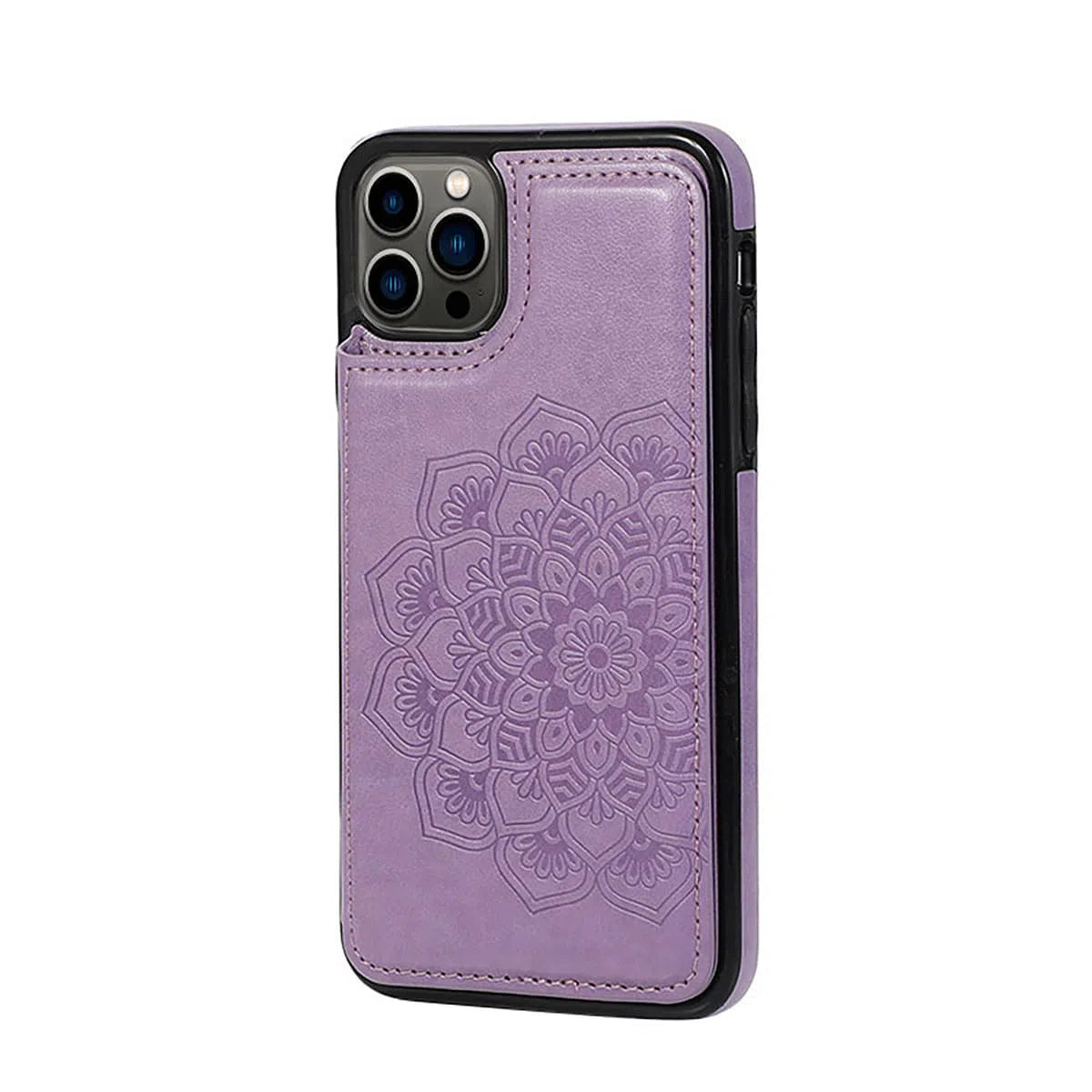 Buy Classic Mandala Wallet Phone Case, Credit Card Holder, Leather, Double Magnetic Buttons, Shockproof Case,Maddox at Caseles-iPhone 16 Pro Max, Maddox-Blue