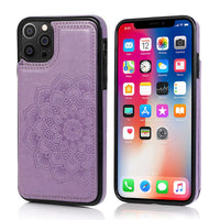 Buy Classic Mandala Wallet Phone Case, Credit Card Holder, Leather, Double Magnetic Buttons, Shockproof Case,Maddox at Caseles-iPhone 16 Pro Max, Maddox-Blue