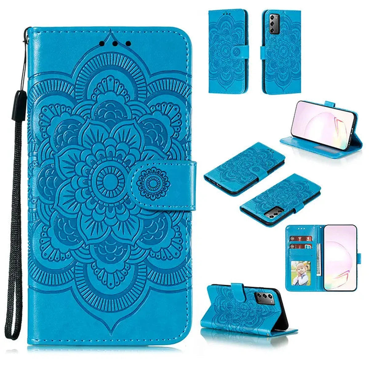 Buy Madeline Folio Wallet Phone Case, Premium Leather, Credit Card Holder, Flip Kickstand Shockproof Case,Madeline at Caseles-Samsung Galaxy S25 Ultra, Blue