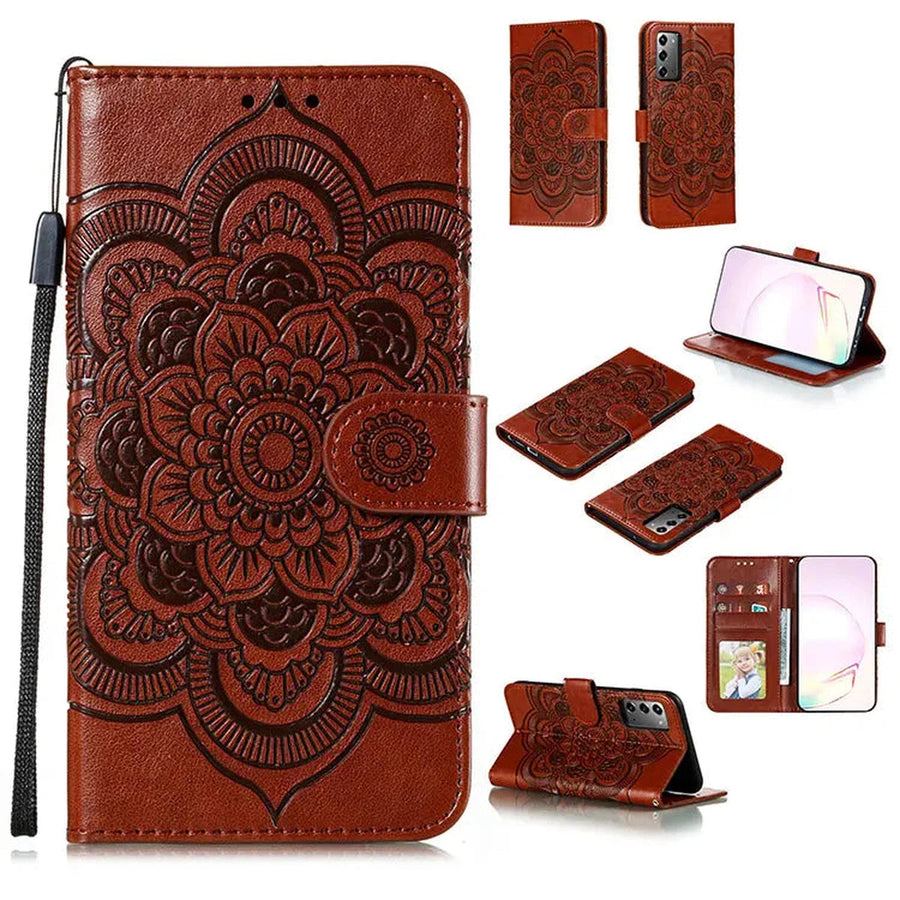 Buy Madeline Folio Wallet Phone Case, Premium Leather, Credit Card Holder, Flip Kickstand Shockproof Case,Madeline at Caseles-Samsung Galaxy S25 Ultra, Coffee