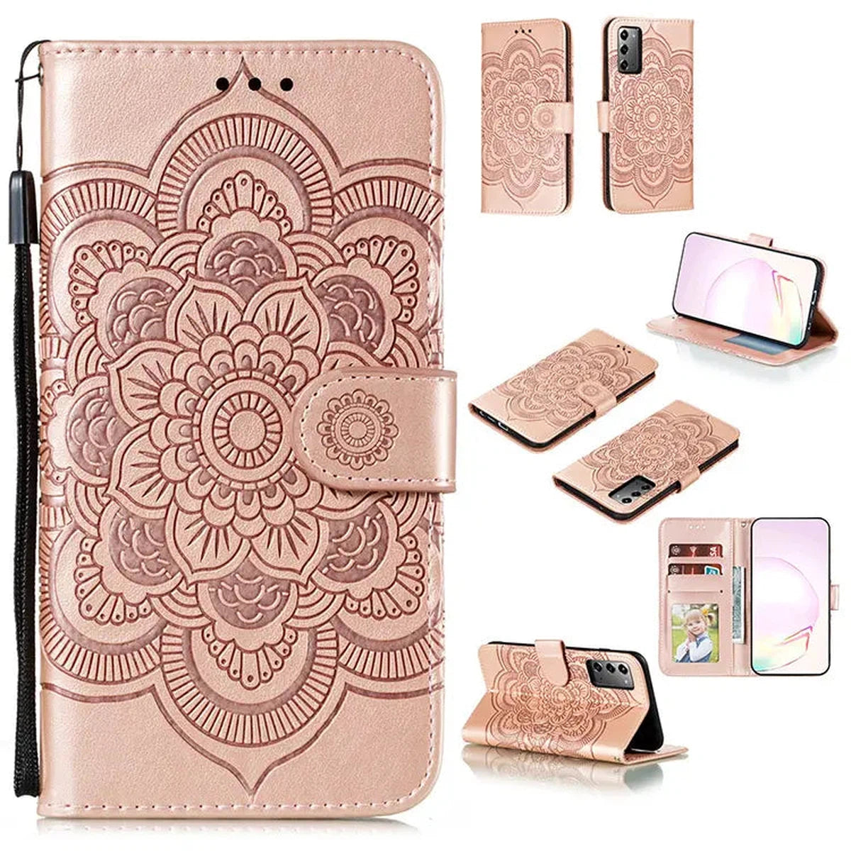 Buy Madeline Folio Wallet Phone Case, Premium Leather, Credit Card Holder, Flip Kickstand Shockproof Case,Madeline at Caseles-Samsung Galaxy S25 Ultra, Pink