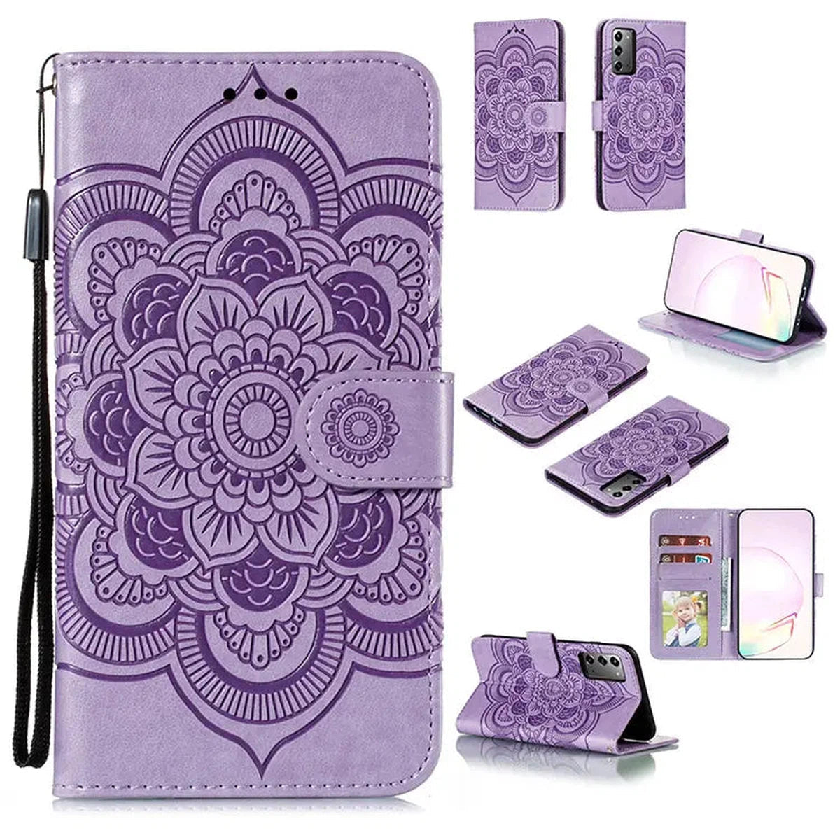 Buy Madeline Folio Wallet Phone Case, Premium Leather, Credit Card Holder, Flip Kickstand Shockproof Case,Madeline at Caseles-Samsung Galaxy S25 Ultra, Purple