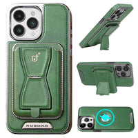 Buy Full Coverage Protection, Leather Phone case, Phone Stander, Card Holder Wallet Case - MALCOLM at Caseles-iPhone 16 Pro Max, Malcolm-Green