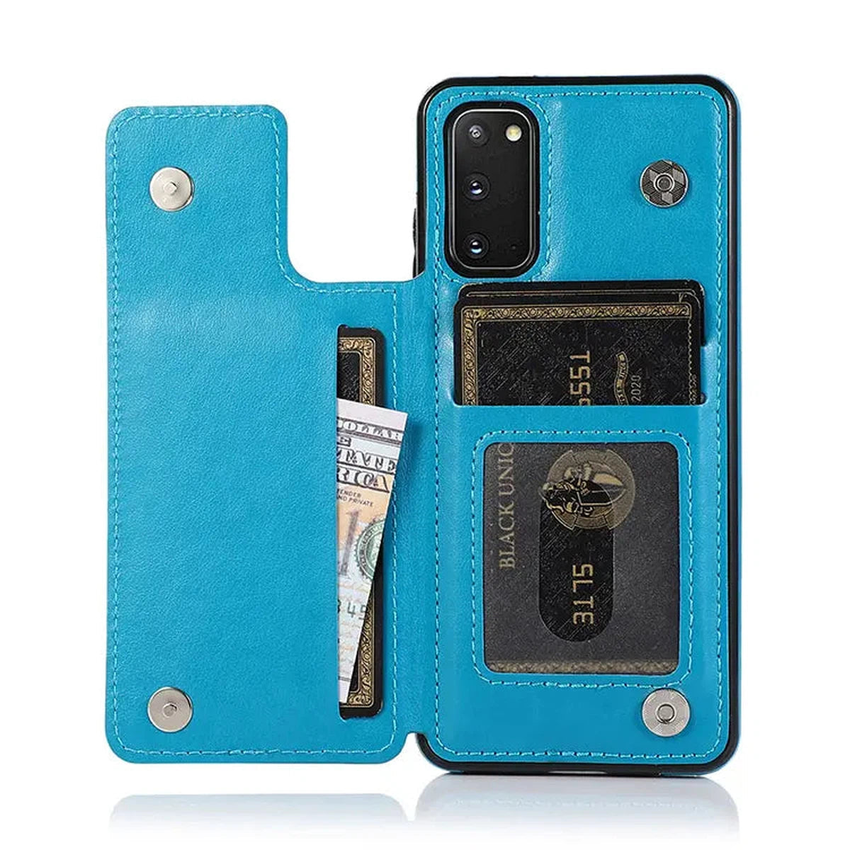 Buy Classic Wallet Phone Case, Credit Card Holder, Leather, Double Magnetic Buttons, Shockproof Case,Melanie at Caseles-Samsung Galaxy S25 Ultra, Melanie-Blue