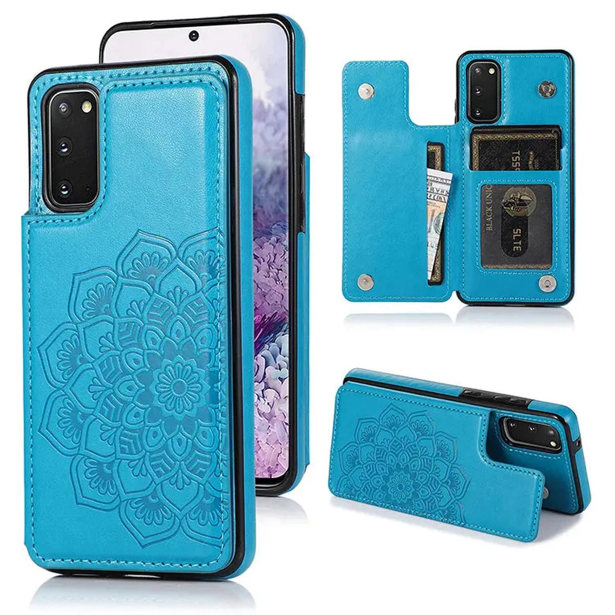 Buy Classic Wallet Phone Case, Credit Card Holder, Leather, Double Magnetic Buttons, Shockproof Case,Melanie at Caseles-Samsung Galaxy S25 Ultra, Melanie-Blue