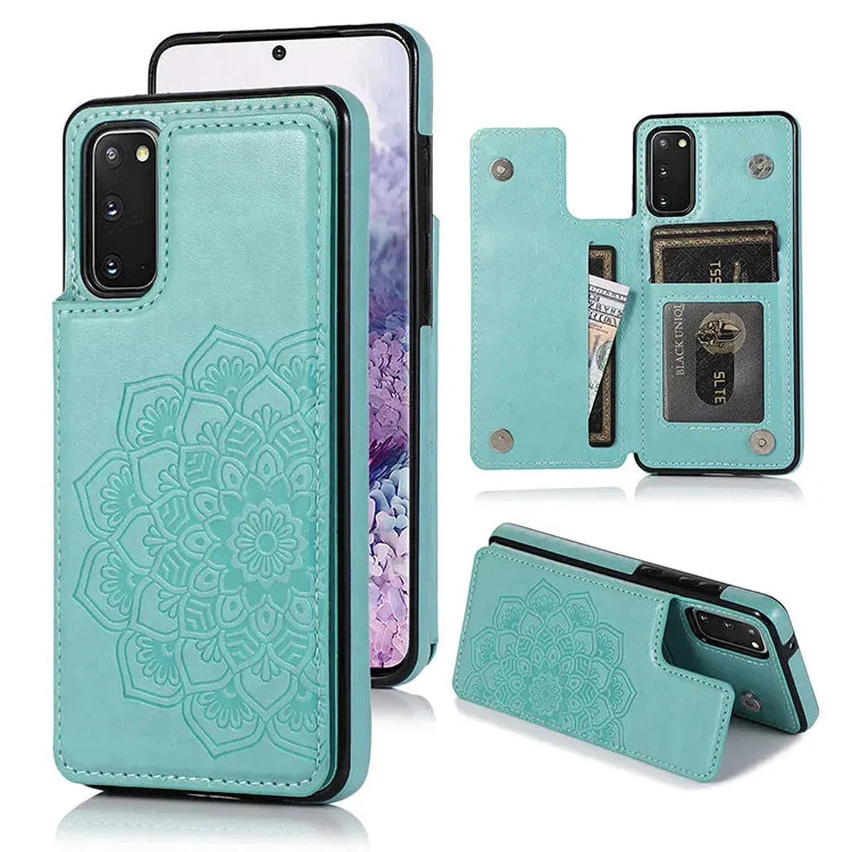 Buy Classic Wallet Phone Case, Credit Card Holder, Leather, Double Magnetic Buttons, Shockproof Case,Melanie at Caseles-Samsung Galaxy S25 Ultra, Melanie-Green