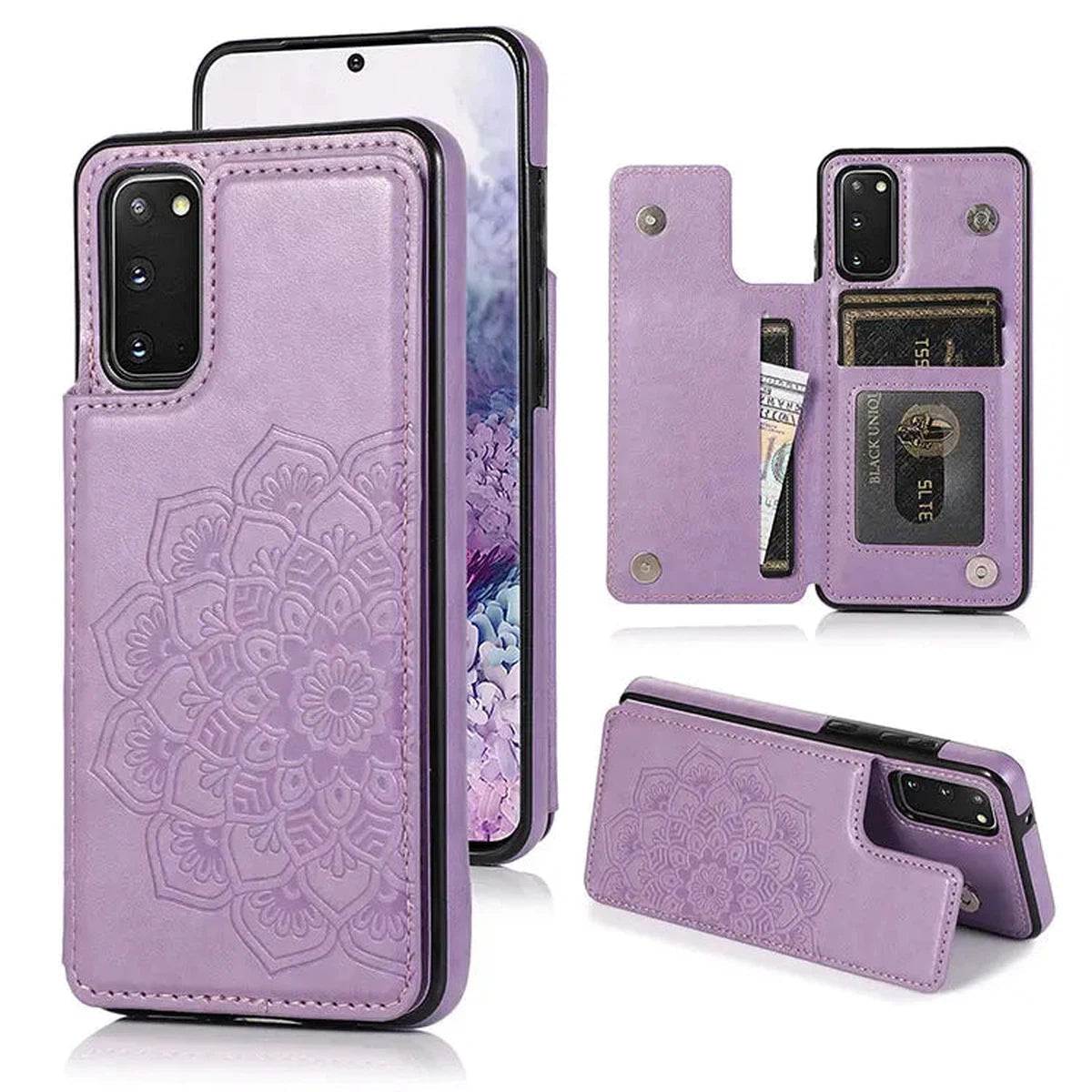 Buy Classic Wallet Phone Case, Credit Card Holder, Leather, Double Magnetic Buttons, Shockproof Case,Melanie at Caseles-Samsung Galaxy S25 Ultra, Melanie-Purple