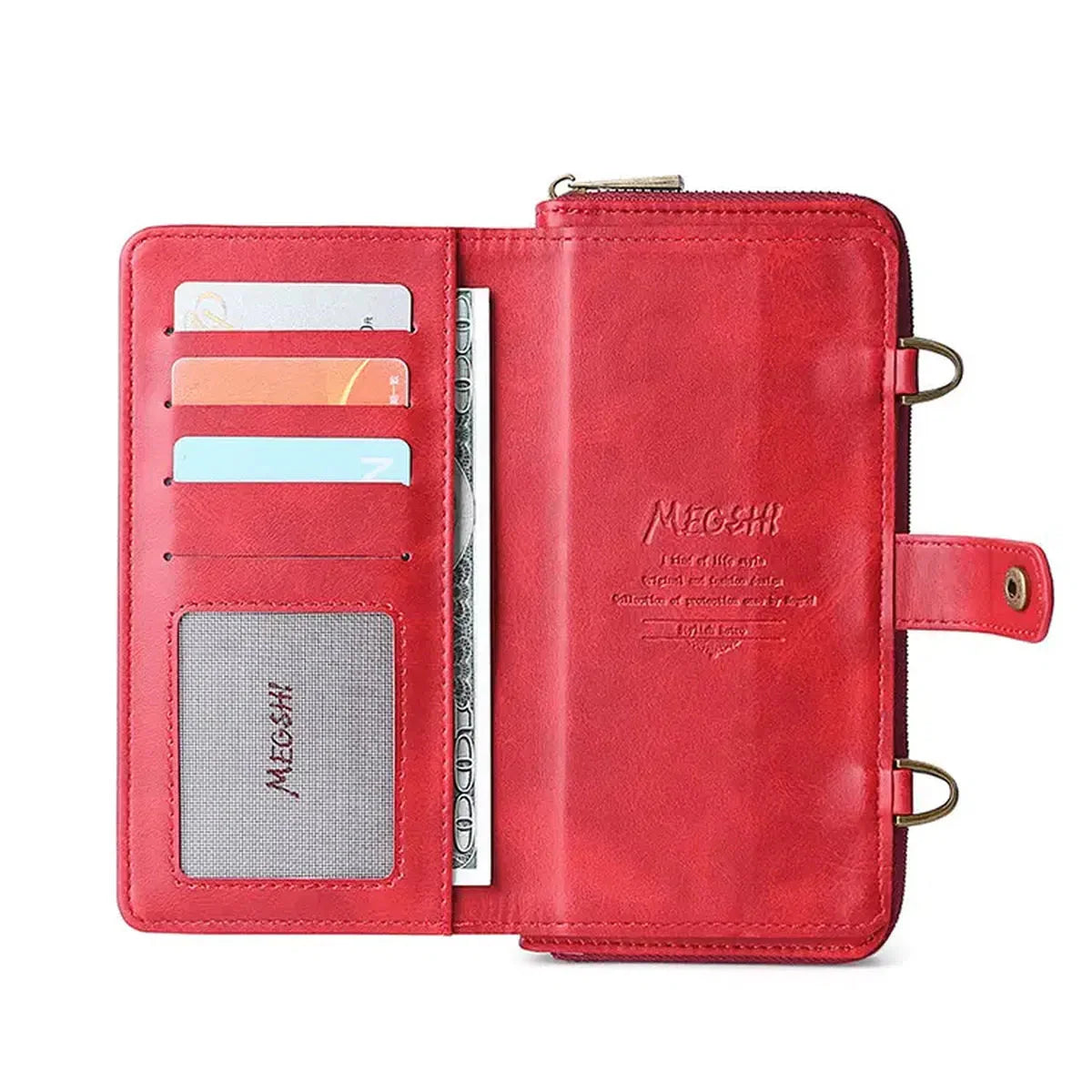 Buy Classic Crossbody Detachable Magnetic Wallet Phone Case, High Capacity with Strap - MILAN at Caseles-Samsung Galaxy A56 5G, Milan-Brown