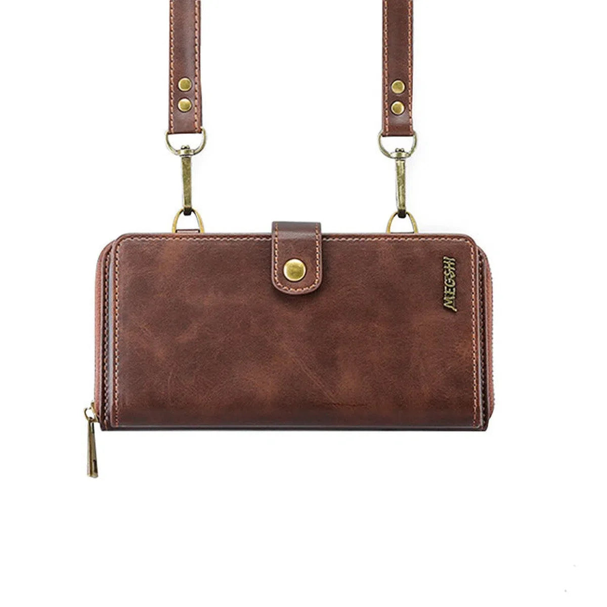 Buy Classic Crossbody Detachable Magnetic Wallet Phone Case, High Capacity with Strap - MILAN at Caseles-Samsung Galaxy A56 5G, Milan-Brown