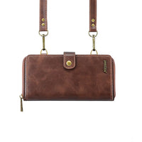 Buy Classic Crossbody Detachable Magnetic Wallet Phone Case, High Capacity with Strap - MILAN at Caseles-Samsung Galaxy A56 5G, Milan-Brown
