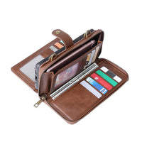 Buy Classic Crossbody Detachable Magnetic Wallet Phone Case, High Capacity with Strap - MILAN at Caseles-Samsung Galaxy A56 5G, Milan-Brown