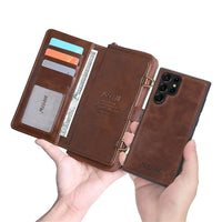 Buy Classic Crossbody Detachable Magnetic Wallet Phone Case, High Capacity with Strap - MILAN at Caseles-Samsung Galaxy A56 5G, Milan-Brown