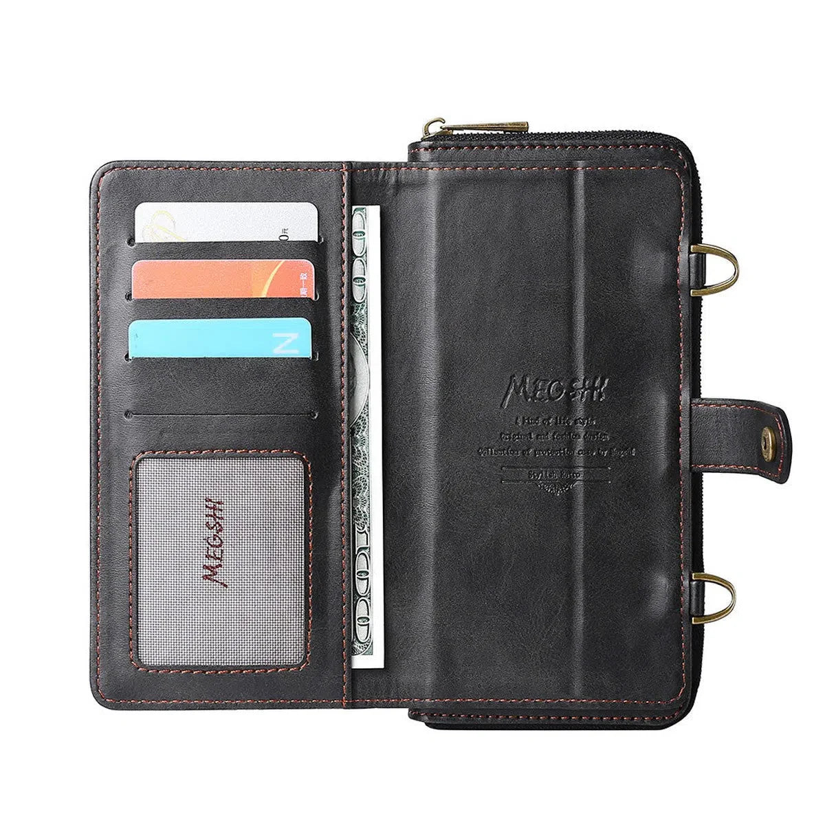 Buy Classic Crossbody Detachable Magnetic Wallet Phone Case, High Capacity with Strap - MILAN at Caseles-Samsung Galaxy A56 5G, Milan-Brown