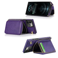 Buy Classic Crossbody Wallet Phone Case, Premium Leather, Credit Card Holder, Zipper Pocket Purse Handbag, Kickstand Shockproof Case - MOHINI at Caseles-iPhone 16 Pro Max, Mohini-Purple