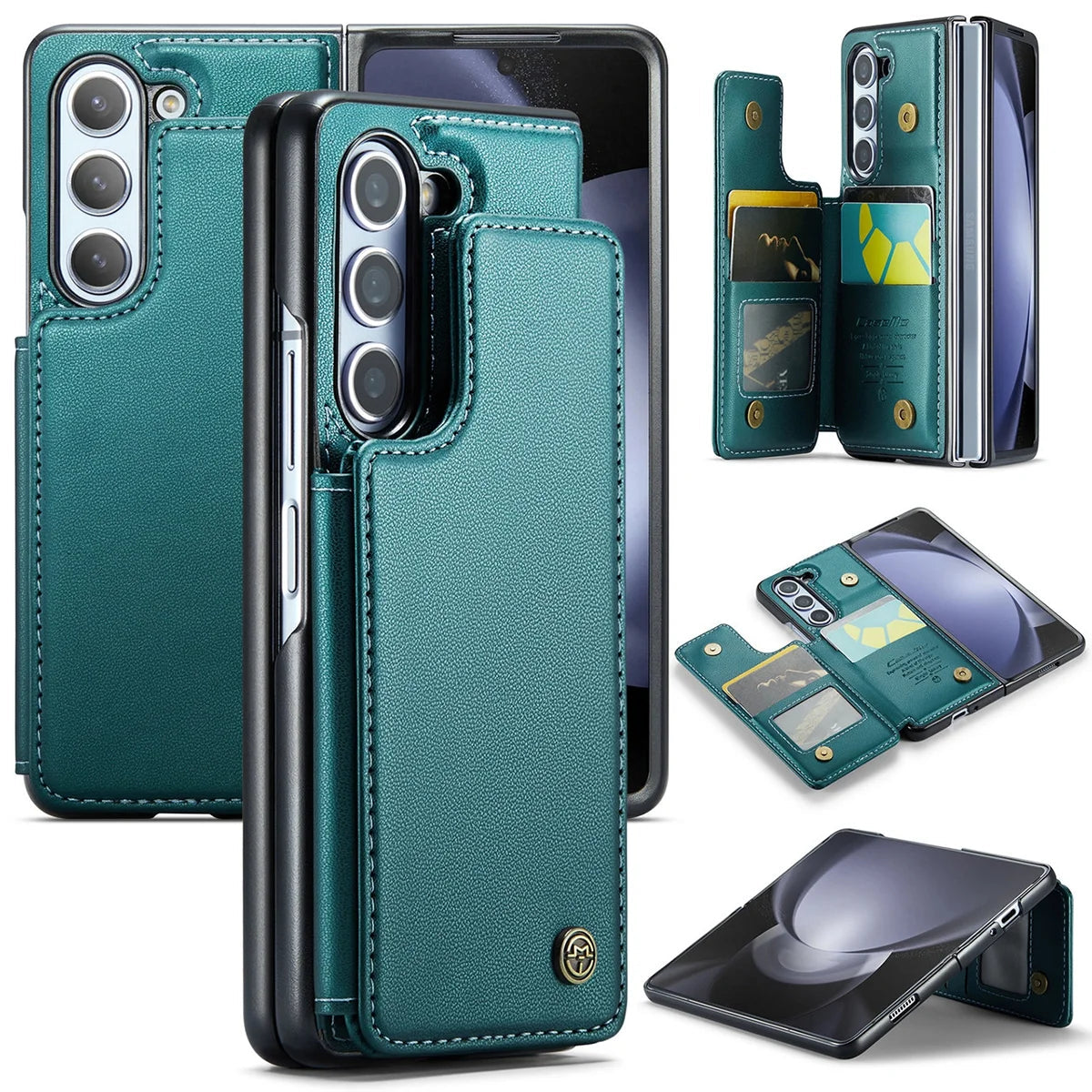 Buy Leather Flip Folio Phone Wallet Case, Magnetic Snap & RFID Blocking Card Slots, Kickstand Shockproof Protective Cover - NASIR at Caseles-Samsung Galaxy S25 Ultra, Nasir-Blue