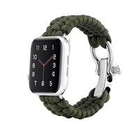 Buy Outdoor Sports For Apple Watch, Compatible with iWatch SE Series 8/7/6/5/4/3/2/1/Ultra/Sport Edition, Men and Women - OUTDOOR PARACORD BAND at Caseles-38mm/40mm/41mm, OPBand-ArmyGreen