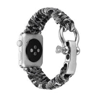 Buy Outdoor Sports For Apple Watch, Compatible with iWatch SE Series 8/7/6/5/4/3/2/1/Ultra/Sport Edition, Men and Women - OUTDOOR PARACORD BAND at Caseles-38mm/40mm/41mm, OPBand-Black