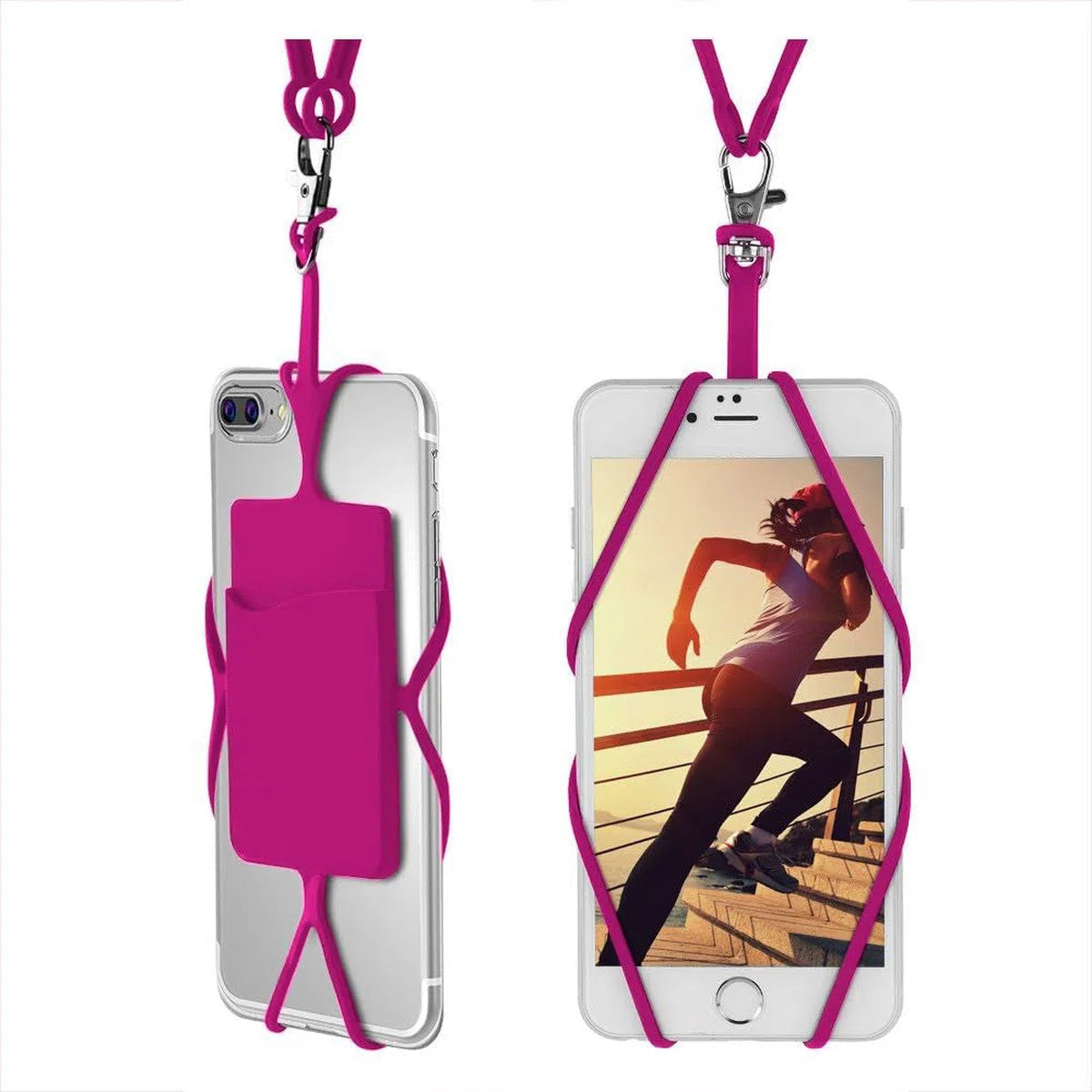 Buy Cell Phone Lanyard-Universal Neck PhoneHolder w/Card Pocket Neck Strap AccessoriesSmartphone - PHONE LANYARD at Caseles-Red, 