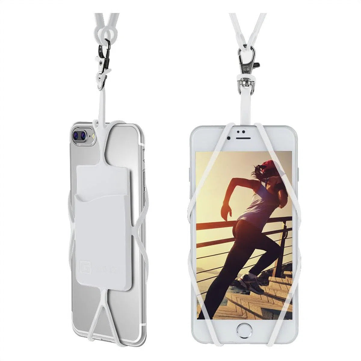 Buy Cell Phone Lanyard-Universal Neck PhoneHolder w/Card Pocket Neck Strap AccessoriesSmartphone - PHONE LANYARD at Caseles-White, 