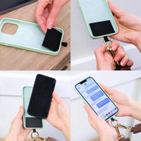 Buy Cross body Adjustable Phone Strap Ultra-thin tear-resistant pad supports wired and wireless charging without removal - PHONE STRAP WITH ZIPPERED POUCH at Caseles-PStrap-Chevron, 