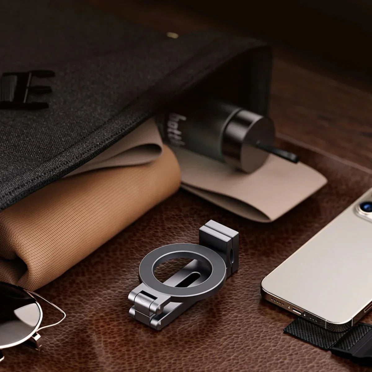 Buy 360° Rotating Magnetic Car Phone Holder, Retractable Mount for iPhone & More - Portable Magnetic Phone Holder at Caseles-Silver, 