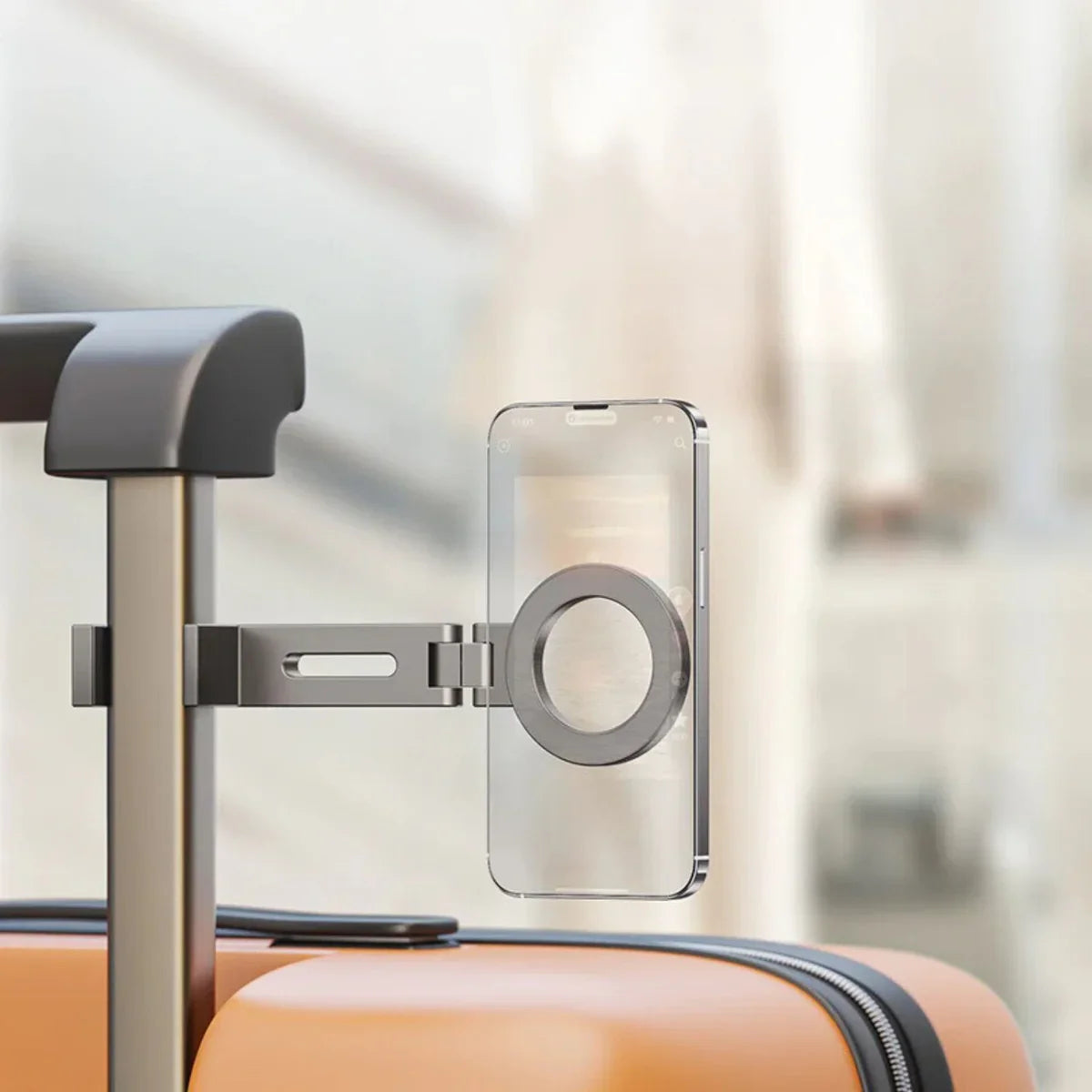 Buy 360° Rotating Magnetic Car Phone Holder, Retractable Mount for iPhone & More - Portable Magnetic Phone Holder at Caseles-Silver, 