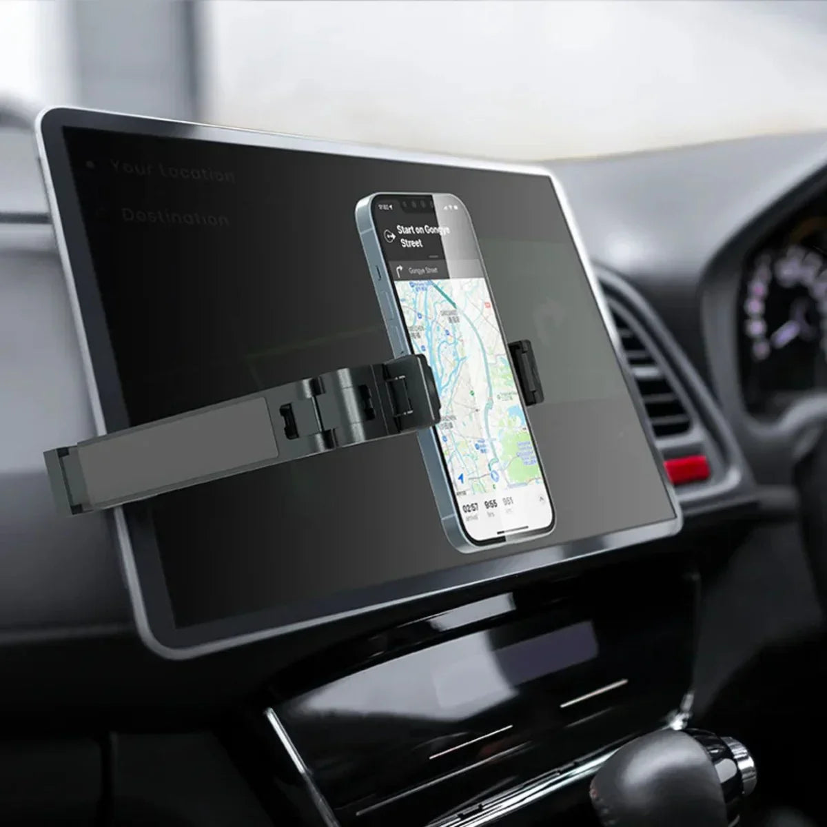 Buy 360° Rotating Magnetic Car Phone Holder, Retractable Mount for iPhone & More - Portable Magnetic Phone Holder at Caseles-Silver, 
