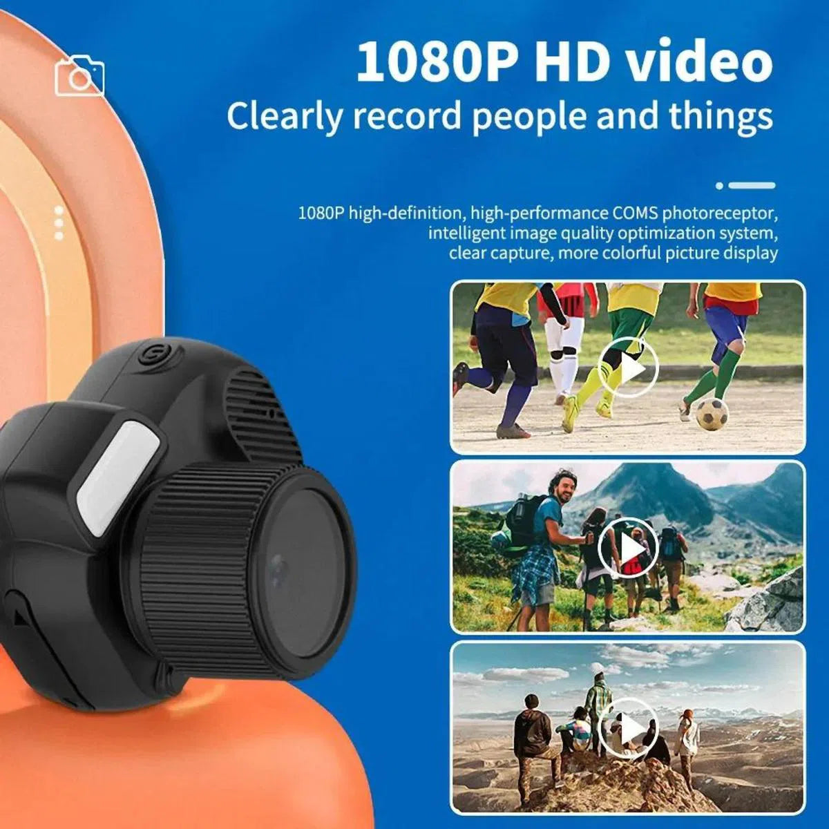 Buy Retro Mini Camera with Screen, 1080p HD, Ultra-Portable, Indoor & Outdoor Video Recorder - Portable Mini Camera at Caseles-1x, 