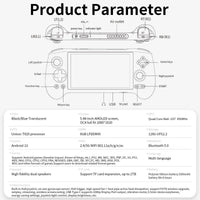 Buy RG556 Handheld Game Console, 5.48" AMOLED Display, Android 13, Hall Trigger, Retro Gaming - Portable Retro Gaming Console RG556 Support PS2 and Wii Games at Caseles-128GB ( 10000 + Games ), Gc-Black