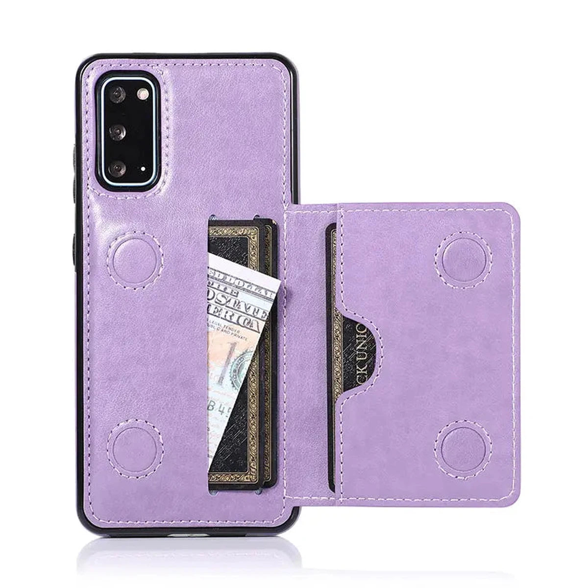 Buy Classic Magnetic Wallet Phone Case, Credit Card Holder, Dual Layer, Lightweight, Slim Leather, Magnetic Protective Case - RAYNA at Caseles-Samsung Galaxy S25 Ultra, Rayna-Purple