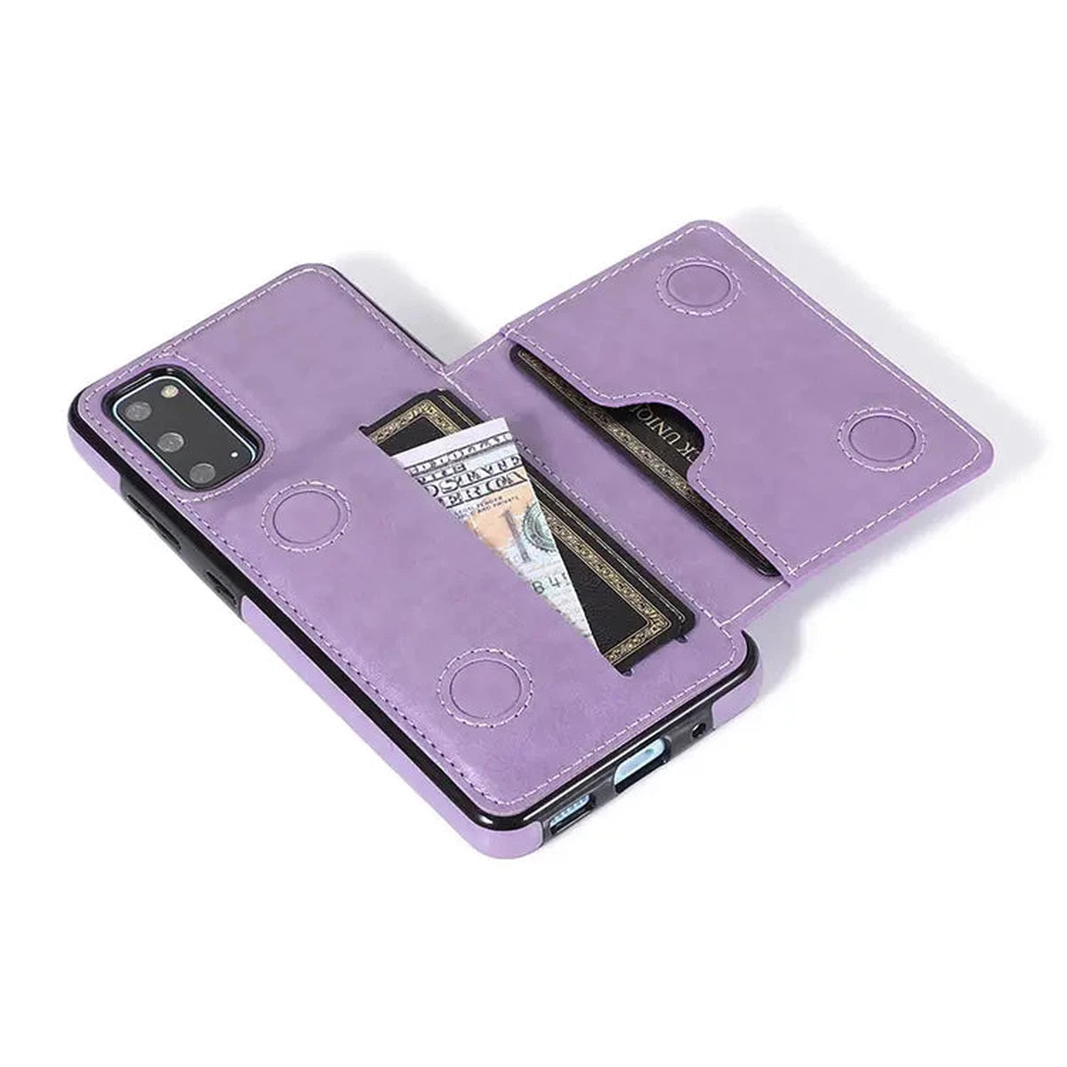 Buy Classic Magnetic Wallet Phone Case, Credit Card Holder, Dual Layer, Lightweight, Slim Leather, Magnetic Protective Case - RAYNA at Caseles-Samsung Galaxy S25 Ultra, Rayna-Purple