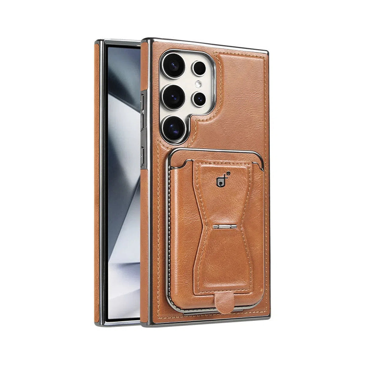 Buy Full Coverage Protection, Samsung Galaxy Leather Phone case, Phone Stander, Card Holder Wallet Case - Reese at Caseles-Samsung Galaxy S24 Ultra, Reese-Brown