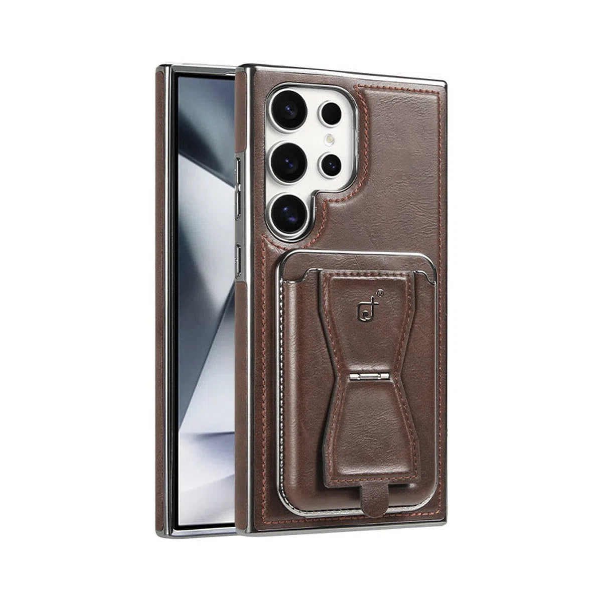 Buy Full Coverage Protection, Samsung Galaxy Leather Phone case, Phone Stander, Card Holder Wallet Case - Reese at Caseles-Samsung Galaxy S24 Ultra, Reese-Coffee