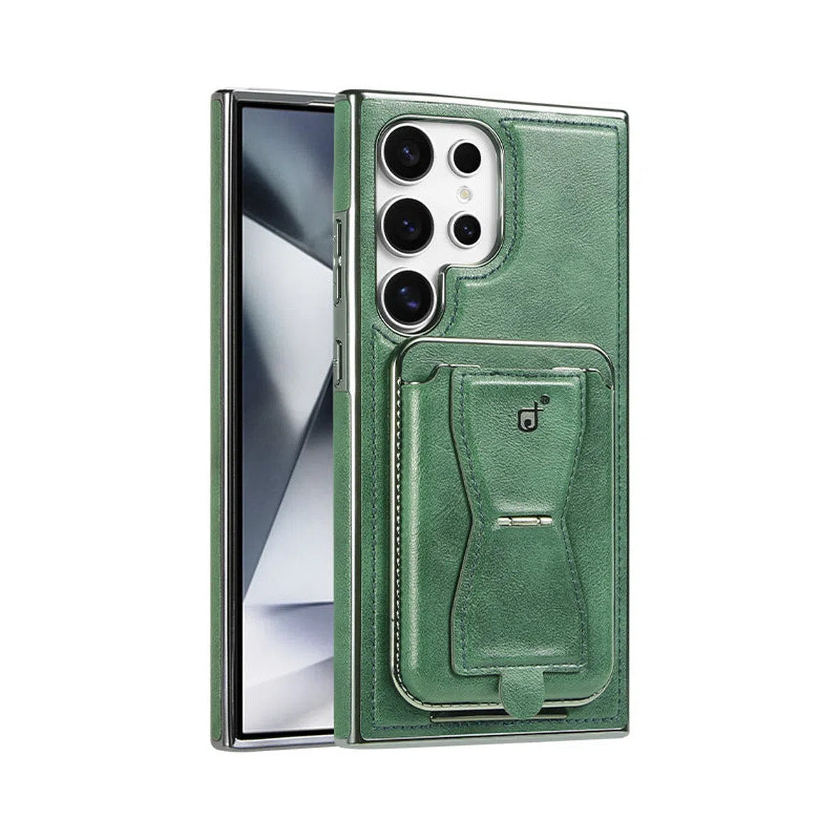 Buy Full Coverage Protection, Samsung Galaxy Leather Phone case, Phone Stander, Card Holder Wallet Case - Reese at Caseles-Samsung Galaxy S24 Ultra, Reese-Green