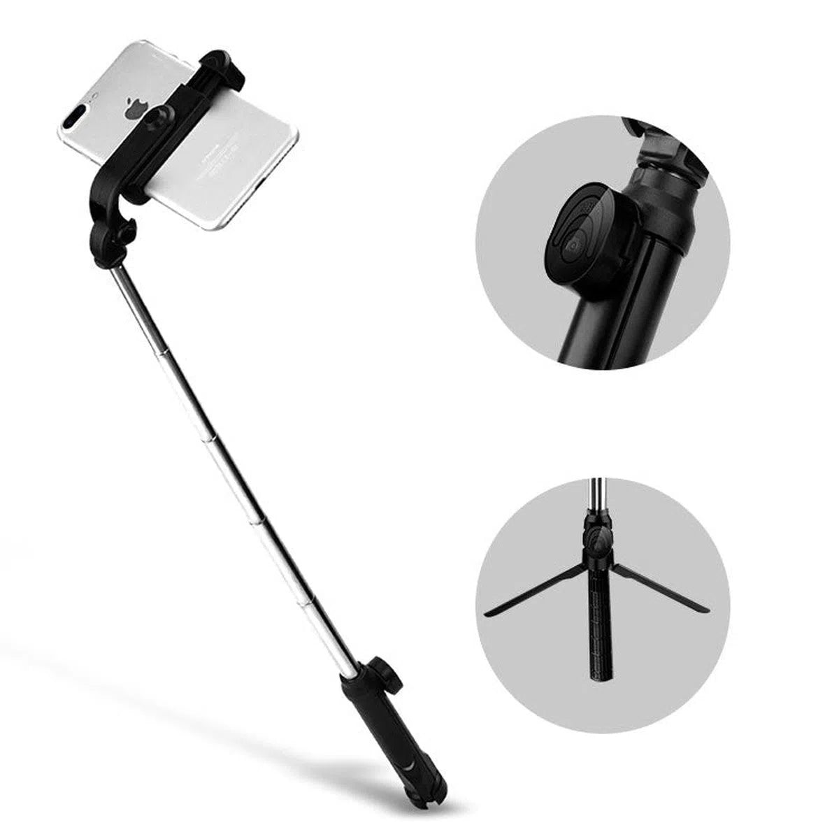 Buy Wireless Bluetooth Selfie Stick Tripod, Phone Holder with Wireless Remote Shutter for Smartphone - SELFIE STICK TRIPOD at Caseles-, 