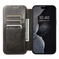 Buy Classic Wallet Phone Case, Support MagSafe Wireless Charging, Magnetic Flip, Premium Leather - SHAKAR at Caseles-iPhone 16 Pro Max, Shakar-Brown