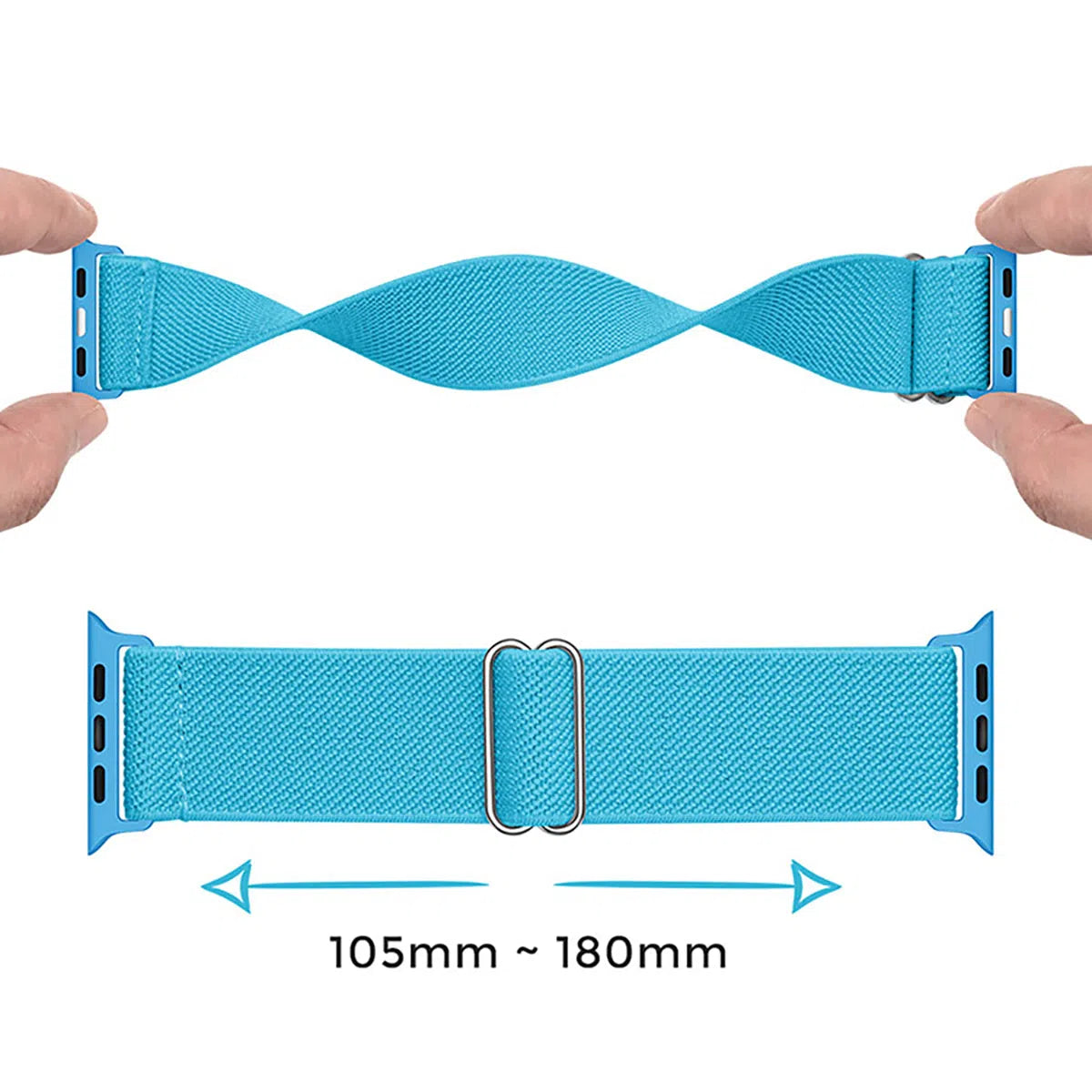 Buy Compatible with Apple Watch band Series 10/9/8/7/6/5/4/3/2/1/Ultra/SE, Men and Women, Adjustable Solo Loop Sport Elastic Watch Band Strap for Men Women - STRETCHY NYLON WATCH BAND at Caseles-38mm/40mm/41mm/42mm-Series10, SNBand-ArmyGreen