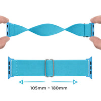 Buy Compatible with Apple Watch band Series 10/9/8/7/6/5/4/3/2/1/Ultra/SE, Men and Women, Adjustable Solo Loop Sport Elastic Watch Band Strap for Men Women - STRETCHY NYLON WATCH BAND at Caseles-38mm/40mm/41mm/42mm-Series10, SNBand-ArmyGreen