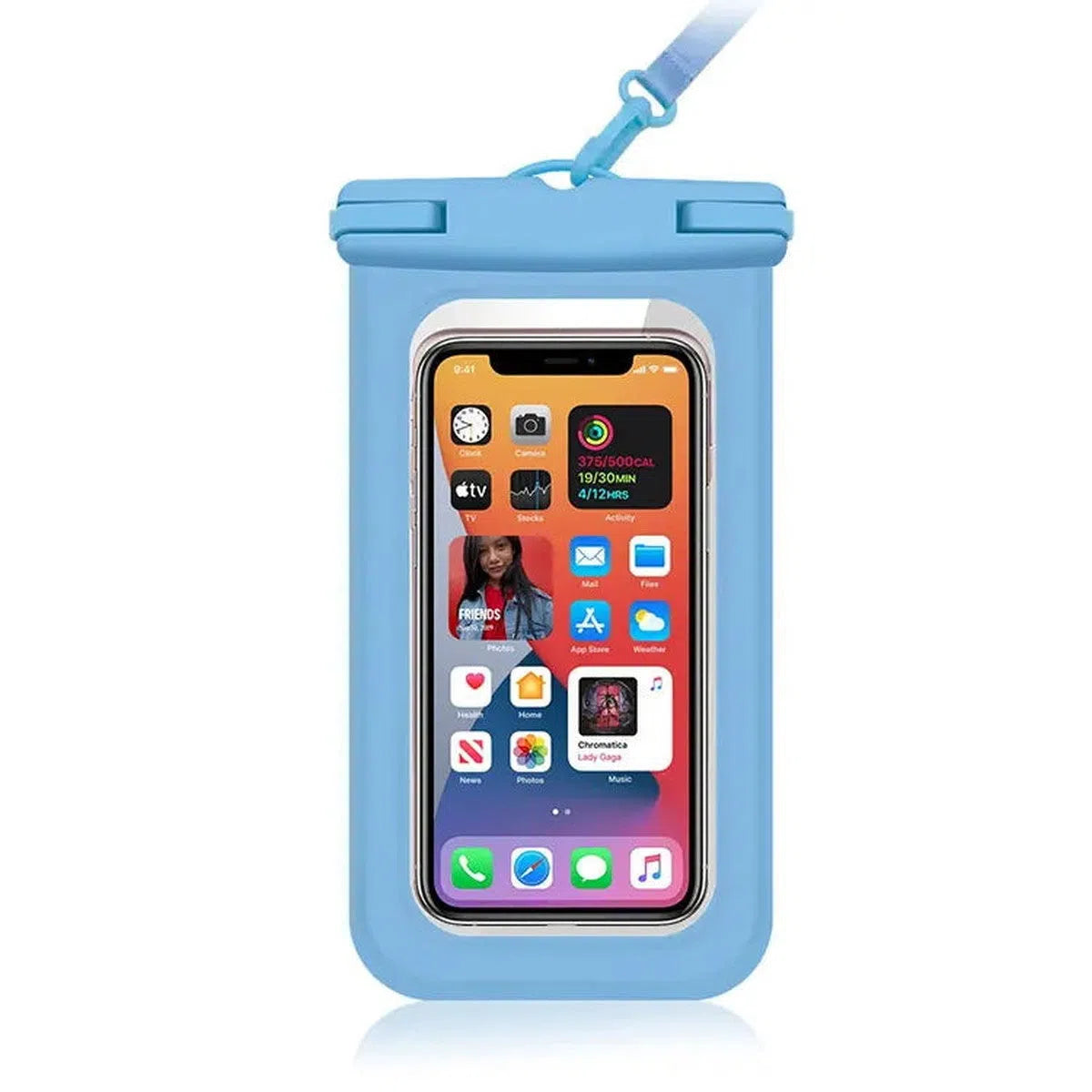 By Cellphone Dry Bag Strap Pouch, Compatible Size Up to 7inch Beach Accessories - UNIVERSAL WATERPROOF CASE at Caseles-Blue, 