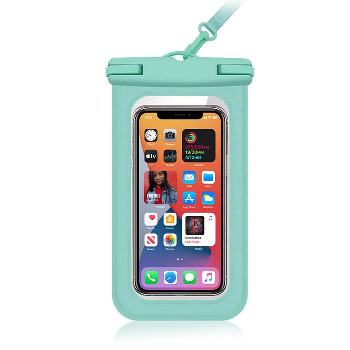 By Cellphone Dry Bag Strap Pouch, Compatible Size Up to 7inch Beach Accessories - UNIVERSAL WATERPROOF CASE at Caseles-Green, 