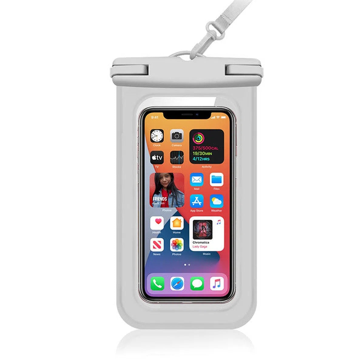 By Cellphone Dry Bag Strap Pouch, Compatible Size Up to 7inch Beach Accessories - UNIVERSAL WATERPROOF CASE at Caseles-White, 