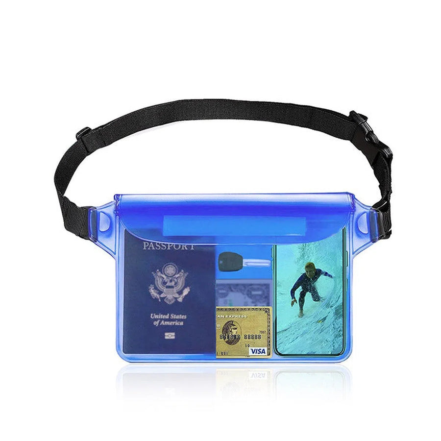 Buy with Waist Strap, Keep Phone and Valuables Safe and Dry, Perfect for Boating/ Swimming/ Snorkeling/ Kayaking/ Beach/ Pool/ Water/ Park - UNIVERSAL WATERPROOF POUCH at Caseles-Blue, 