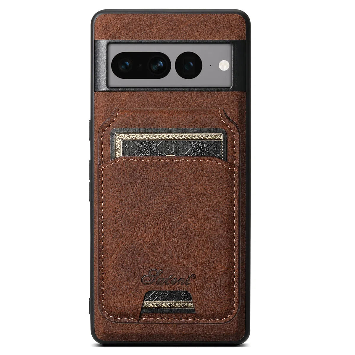 Buy Full Coverage Protection, Leather Phone case, Phone Stander, Card Holder Wallet Case,Francis at Caseles-Google Pixel 9 Pro XL, bronze