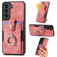 Buy Samsung Galaxy S Series Case, Slim Wallet Cover with Kickstand & Card Holder - WESLEY at Caseles-Samsung Galaxy S25 Ultra, Pink