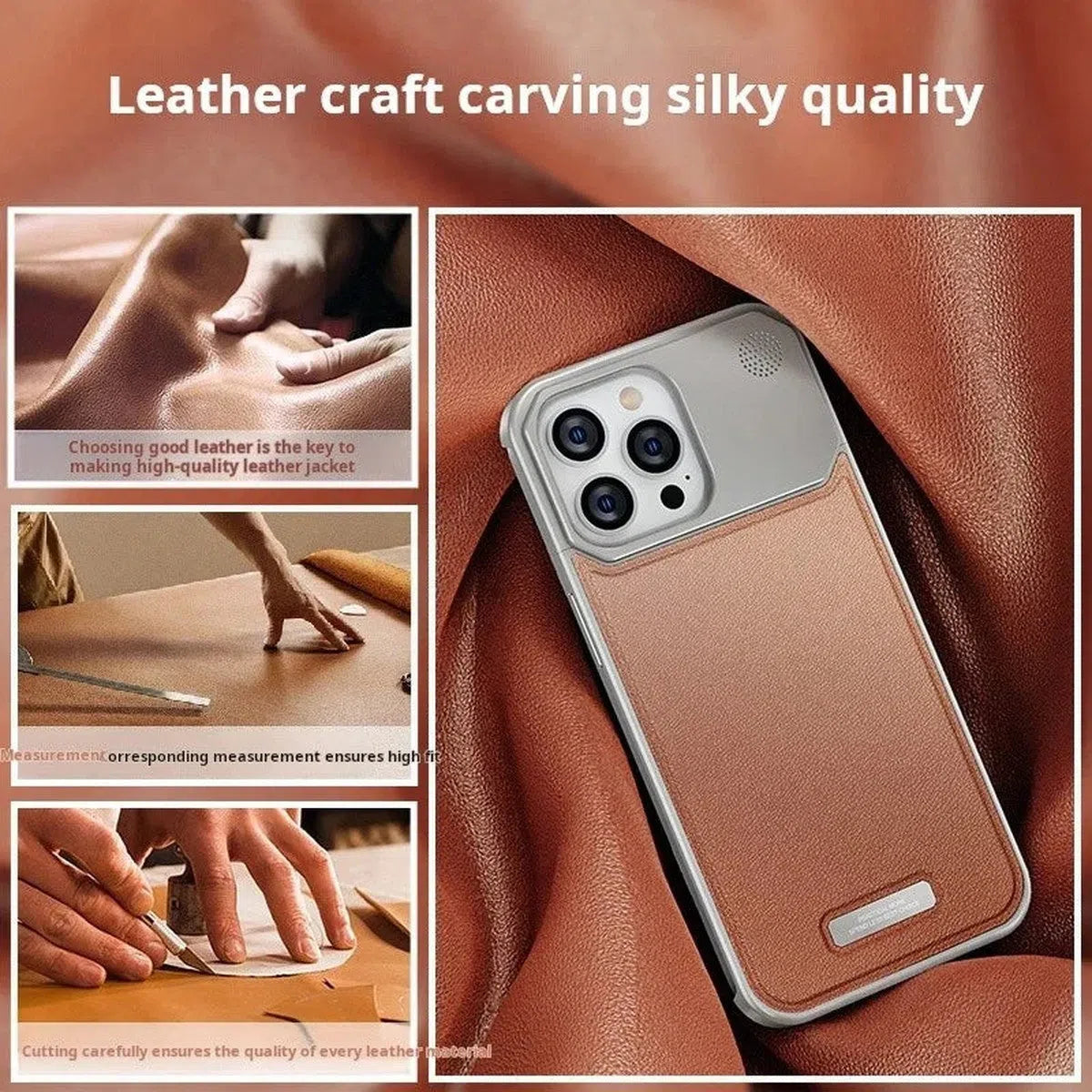 Buy Luxury Leather Metal Magnetic Aluminum Fragrance Phone Case For iphone -ZION at Caseles-iPhone 16 Pro Max, 